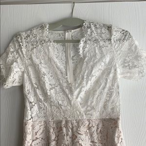 White Lace Romper from Tobi